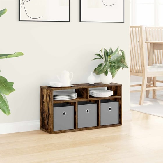Έπιπλο Τηλεόρασης VidaXL με Συρτάρι 72 x 22,5 x 38 cm - Καπνιστή Δρυς image 3