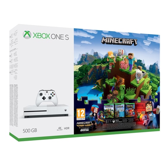 Microsoft Xbox One S White - 500GB & Minecraft & Minecraft: Story Mode Season 1 Complete image 0