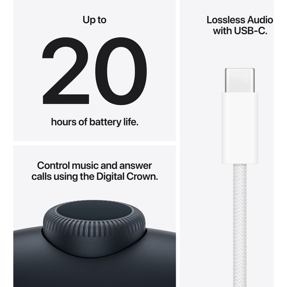Apple AirPods Max 2 Ασύρματα Ακουστικά Κεφαλής - Midnight image 6