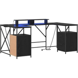 Γραφείο VidaXL από Επεξεργασμένο Ξύλο 182x101x87,5 cm - Μαύρη Οξιά