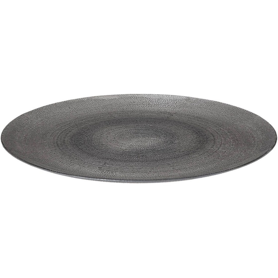 Πιατέλα Σερβιρίσματος Spitishop  Γυάλινη 33 cm - Γκρι image 1