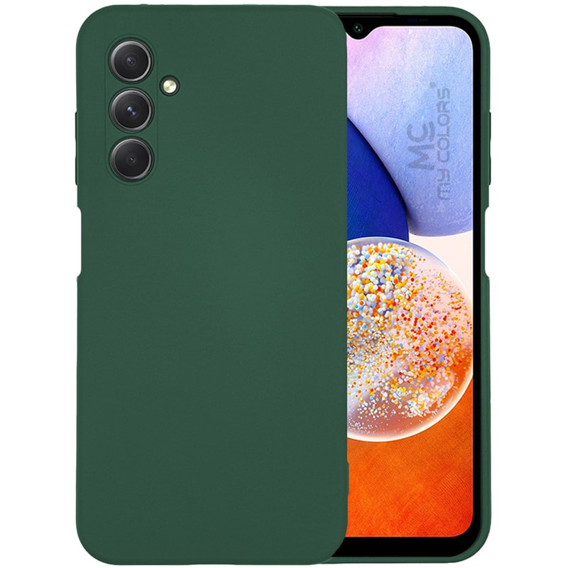 Θήκη Σιλικόνης Samsung Galaxy A14 - My Colors - Σκούρο Πράσινο