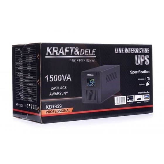 UPS Kraft&Dele KD-1929 1500VA 900W Μαύρο image 5
