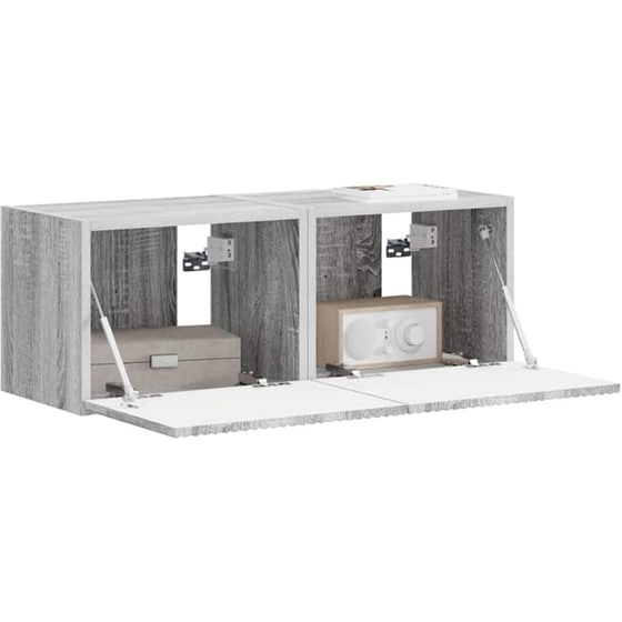 Έπιπλο Τηλεόρασης VidaXL Επιτοίχιο 2 τμχ 39 x 31 x 29,5 cm - Γκρι Sonoma image 2