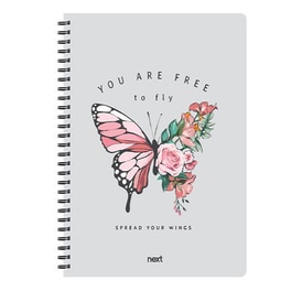 Τετράδιο Σπιράλ Next 3 Θεμάτων Trends Butterfly 105 Φύλλων