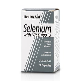 Συμπλήρωμα Διατροφής Health Aid Selenium Με Βιταμίνη E 100mg - 30 Κάψουλες