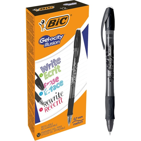 Στυλό Gel BIC Gelocity Illusion 0.7 mm Μαύρο image 1
