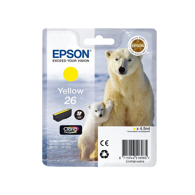 Epson 26 Κίτρινο Μελάνι Εκτυπωτή C13T26144010 EPSON
