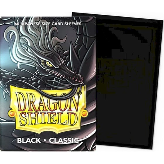 Dragon Shield Japanese Small Size Sleeves (60 Sleeves) Black image 2