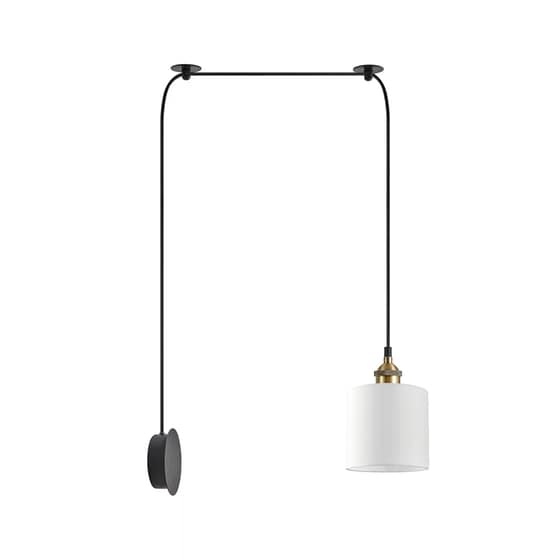 Απλίκα Τοίχου Homelighting Μεταλλική Φ14x14 cm - Μαύρη/Λευκή image 0