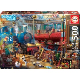 Παζλ Mysterious Puzzle Train Station 500pcs (18481) Educa