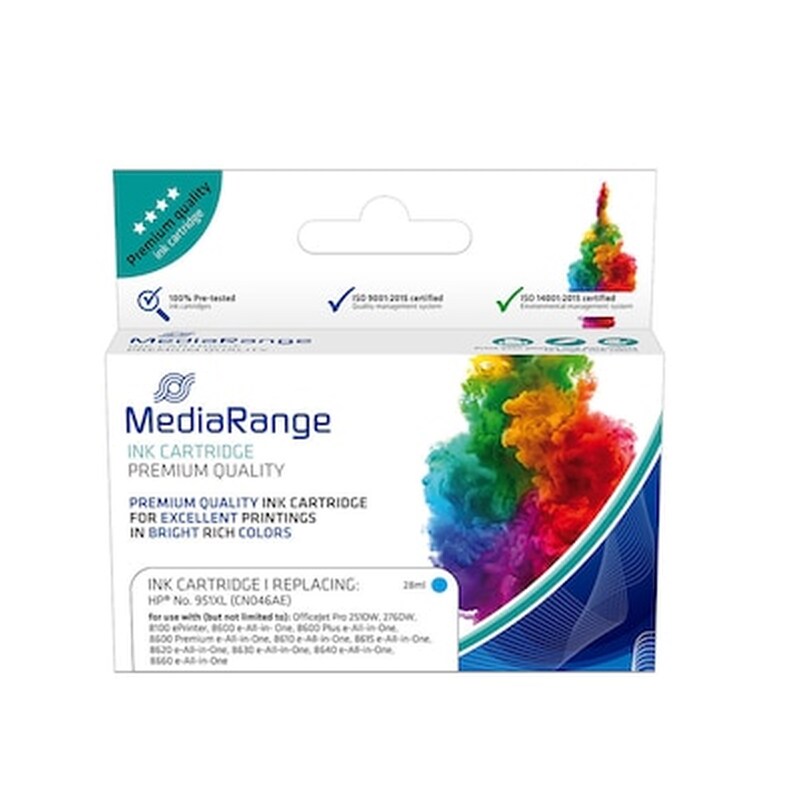 Συμβατό HP 951XL Κυανό Μελάνι Εκτυπωτή cn046ae MEDIARANGE