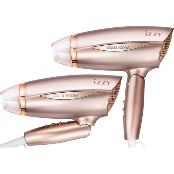 Σεσουάρ Μαλλιών Ταξιδίου IZZY Gold 223023 2000 W Χρυσό image 1