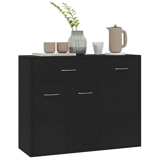 Vidaxl Μπουφές Μαύρος 88 X 30 X 70 Εκ. Από Μοριοσανίδα image 4