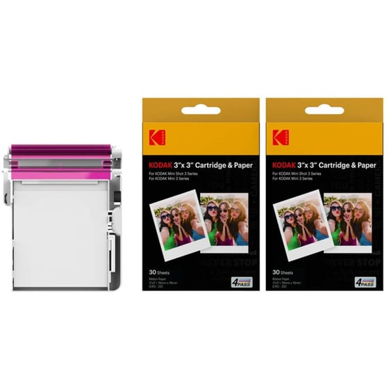 Kodak Mini Shot Combo Printers & Cameras C300/C300r Φωτογραφικό Χαρτί Instant 7.6 x 7.6 cm - 30 Φύλλα image 1