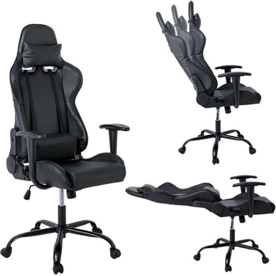 Gaming Καρέκλα Woodwell Bf8350 από Τεχνητό δέρμα - Μαύρη image 5