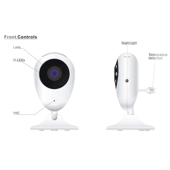 Baby Monitor Κάμερας & Ήχου 2.4" - Λευκό image 2