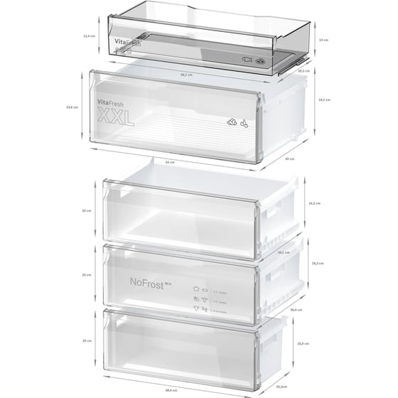 BOSCH KGN492LAF Total No Frost 440 Lt Inox Ψυγειοκαταψύκτης image 7