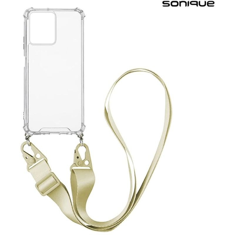 Θήκη Xiaomi Redmi 13C 4G - Sonique Armor Clear Με Strap - Μπεζ