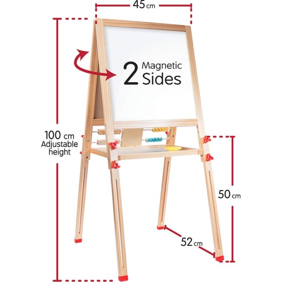 AS Magnet Box Ξύλινος Μαγνητικός Επιδαπέδιος Πίνακας 2 Όψεων Για 3+ Χρονών image 4