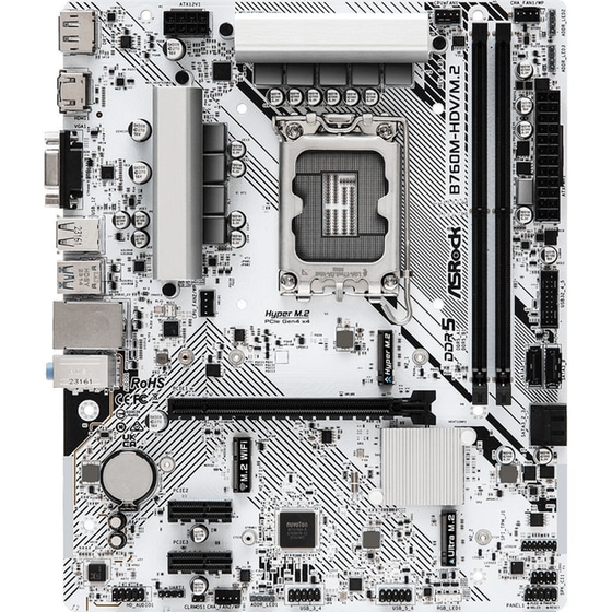 Asrock B760M-HDV/M.2 Intel B760 Micro ATX με Socket Intel 1700 image 2