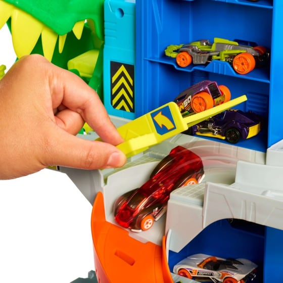 Playset Hot Wheels Απόλυτο Γκαράζ T-Rex Με Πίστα City image 3
