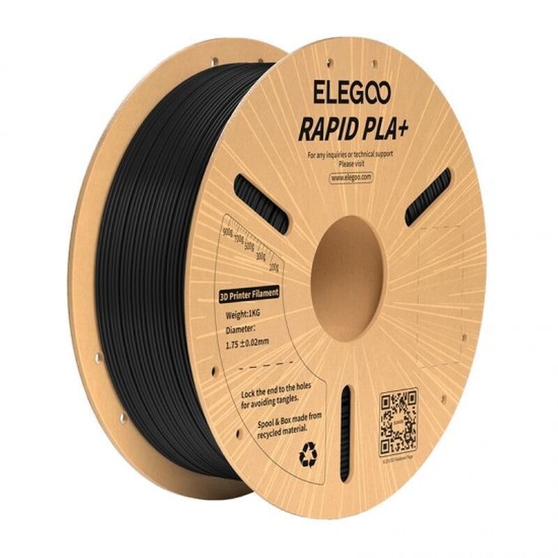 ELEGOO Elegoo Νήμα 3D Εκτυπωτή Rapid PLA+ 1.75 mm - Black