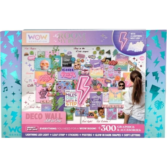 WOW Generation Παιδικό Σετ Αυτοκόλλητα Διακόσμησης Δωματίου Deco Wall All in One image 0