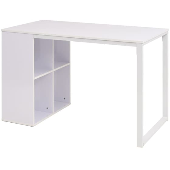 Γραφείο Βιβλιοθήκη VidaXL από Μοριοσανίδα 120x60cm - Λευκό image 2