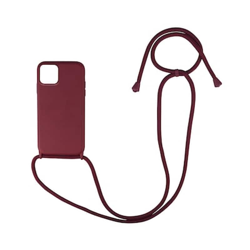 Carryhang Liquid Silicone Κορδόνι Apple - My Colors - Μπορντώ - Iphone 12 / Iphone 12 Pro MY COLORS