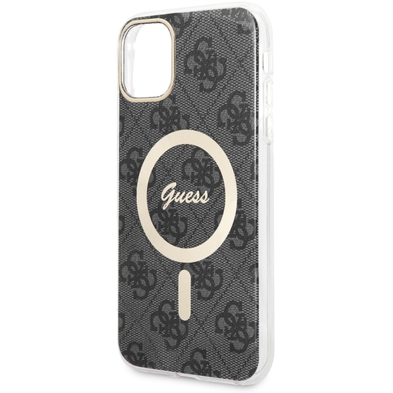 Θήκη Apple iPhone 11 - Guess 4g Logo Collection Magsafe Hard Case - Μαύρο image 6