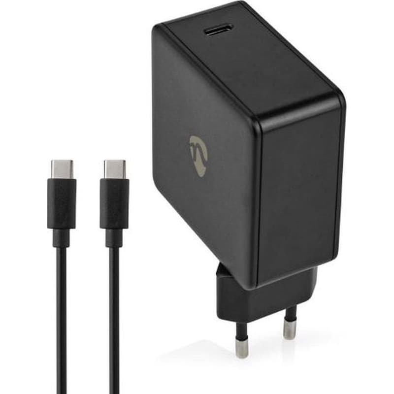 Φορτιστής Nedis Με Θύρα USB-C Και Καλώδιο USB-C 65W Power Delivery – Μαύρο