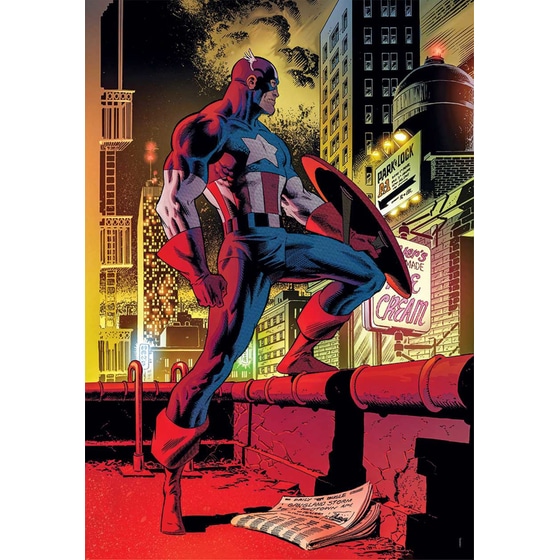 Παζλ Clementoni High Quality Collection Marvel Captain America - Compact Box (1000 Κομμάτια) image 1