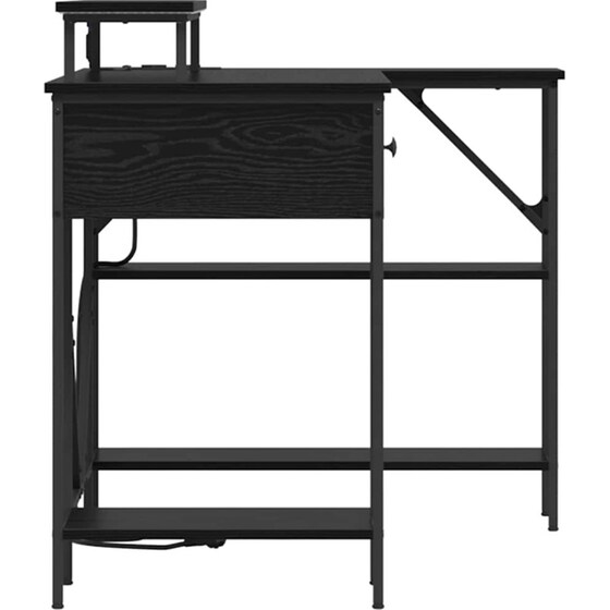 Γραφείο VidaXL από Επεξεργασμένο Ξύλο 120x79x86,5 cm - Μαύρη Οξιά image 6