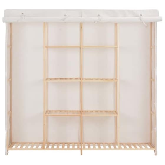 Vidaxl Ντουλάπα Λευκή 173 X 40 X 170 Εκ. Υφασμάτινη image 2