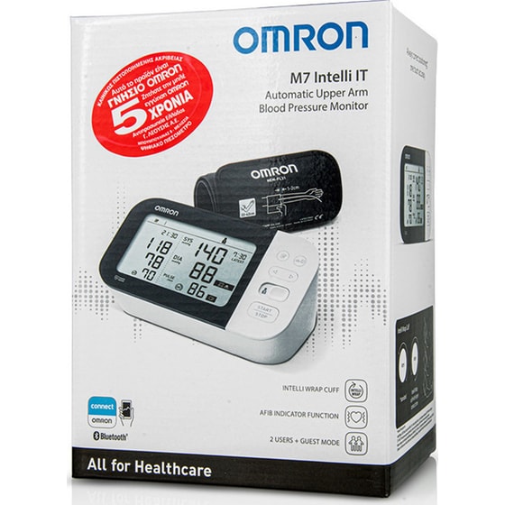 Ψηφιακό Πιεσόμετρο Μπράτσου OMRON HEM7361T-EBK M7 INTELLI IT Με ανίχνευση Αρρυθμίας & Bluetooth Λευκό image 3