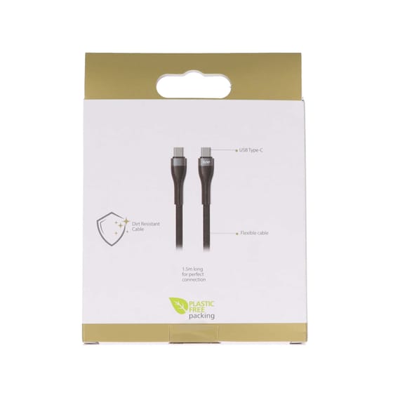 Καλώδιο Φόρτισης Tune TechFlex Braided USB-C σε USB-C 1.5m - Black image 1