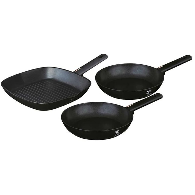Σετ Τηγάνια BERLINGER BH-7096N 3 τμχ Μαύρο