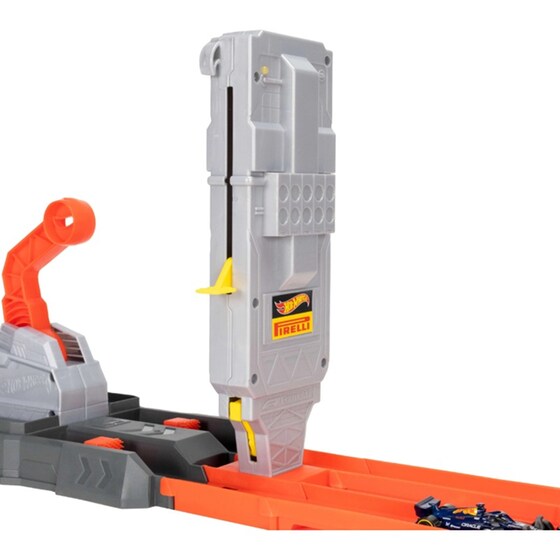 Playset Hot Wheels Racing Formula 1 Grid Start Track Set & 2 Die-Cast F1 Cars 1:64 image 5