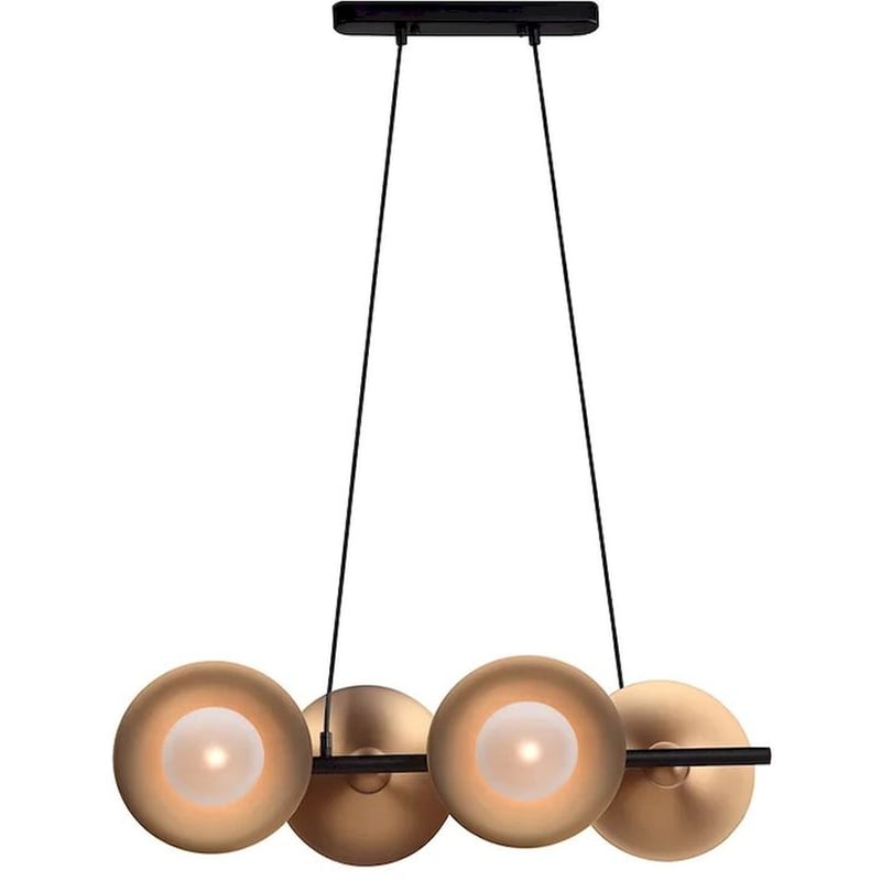 Φωτιστικό Οροφής Πολύφωτο Aca Layla Hl4324p68bb Μεταλλικό - Μαύρο/Χρυσό