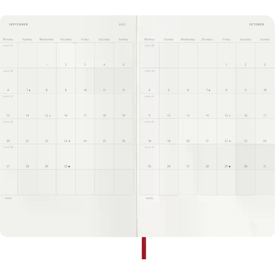 Ημερολόγιο Ημερήσιο 2027 Moleskine 12M L Soft Cover Κόκκινο image 3