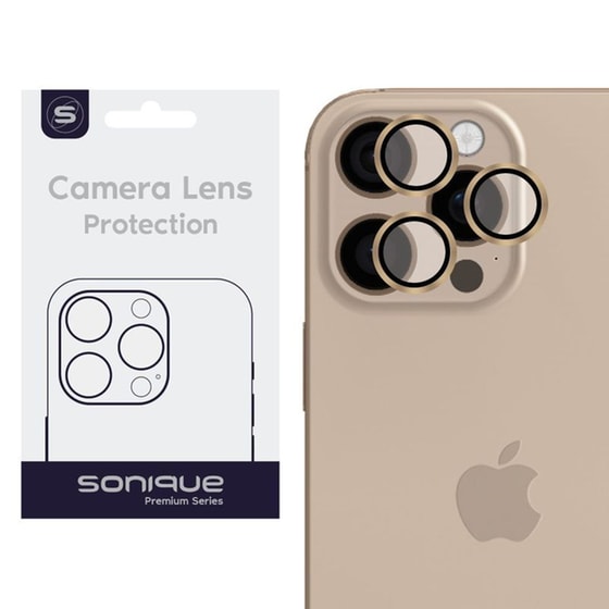 Προστατευτικό καμερών Apple iPhone 16 Pro/iPhone 16 Pro Max - Sonique Camera Protection Lens Pro - Desert Titanium image 0