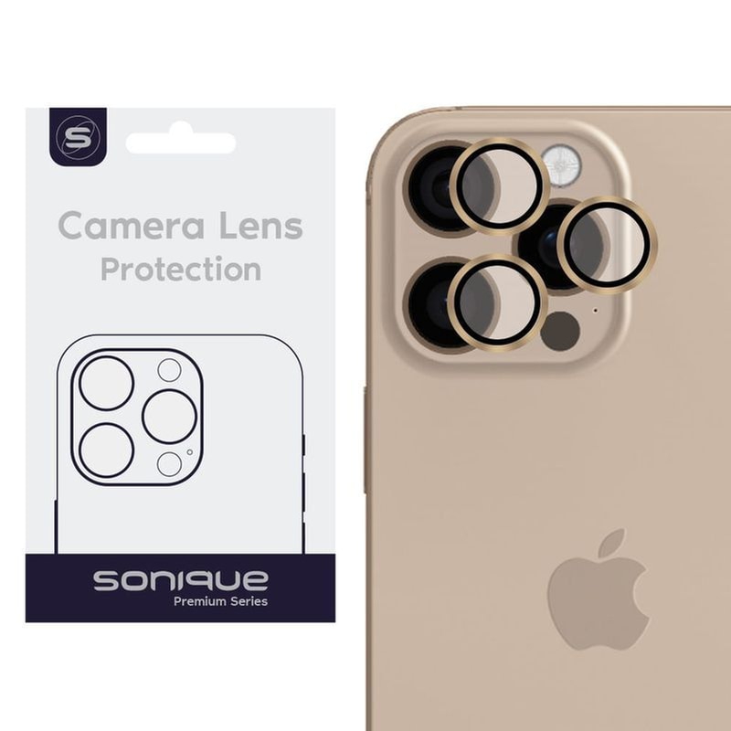 Προστατευτικό καμερών Apple iPhone 16 Pro/iPhone 16 Pro Max - Sonique Camera Protection Lens Pro - Desert Titanium