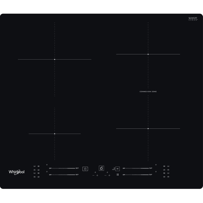 WHIRLPOOL WHIRLPOOL WB S2560 NE 59 cm Μαύρo Εστία Επαγωγική Αυτόνομη