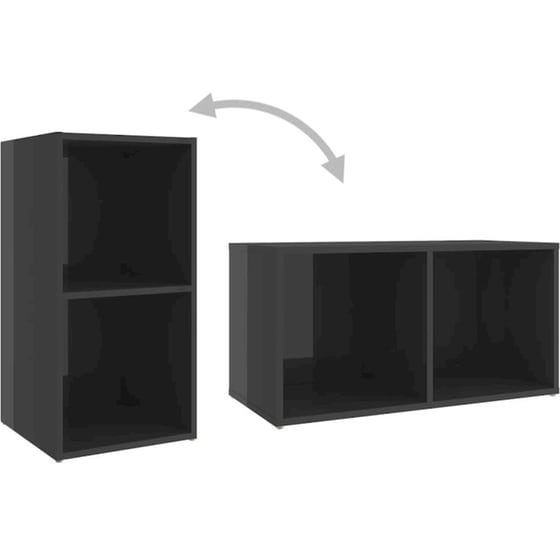 Έπιπλο Τηλεόρασης  Vidaxl από Μοριοσανίδα 72x35x36.5 cm  - Γκρι image 7