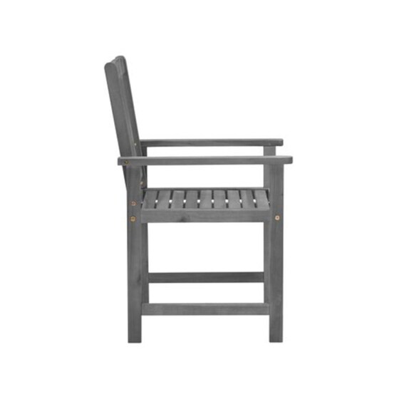 Σετ Καρέκλες κήπου VIidaXL Ξύλινες 4 τμχ- Γκρι/Μπορντό image 4