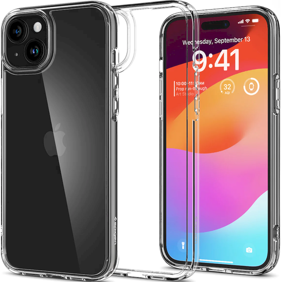 Θήκη Apple iPhone 15 Plus - Spigen Ultra Hybrid - Crystal Clear image 0