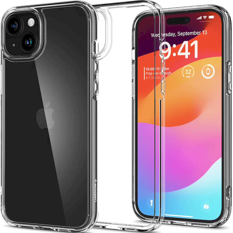 Θήκη Apple iPhone 15 Plus - Spigen Ultra Hybrid - Crystal Clear