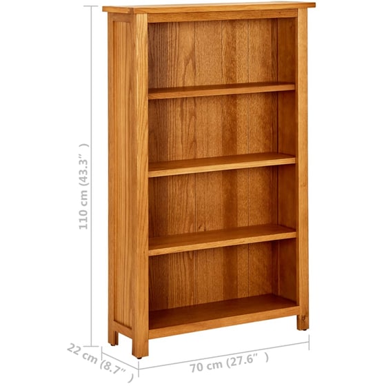 Βιβλιοθήκη VidaXL MDF 70x24x110 cm - Καφέ image 5