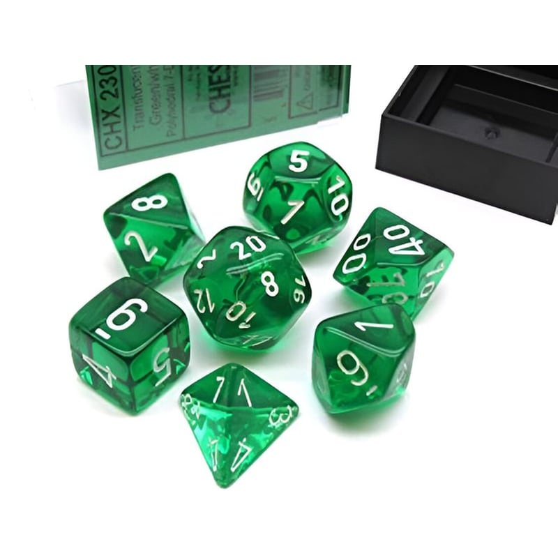 Chessex Translucent - Green/White CHESSEX